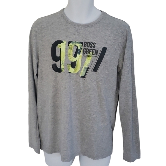 Boss Green Togn 2 Long Designer Lounge Preppy Sleeved T Shirt - Men's - Picture 1 of 7